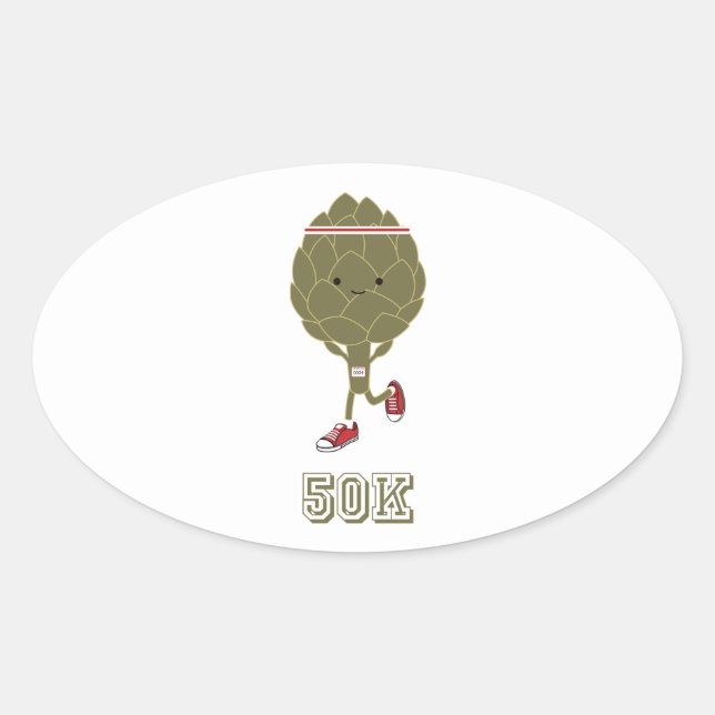 Adesivo Oval Artichoke Runner 50K (Frente)