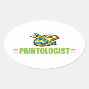 Adesivo Oval Artista Engraçado