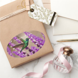 Adesivo Oval Asas de Fé a Espumante Violeta Violeta