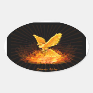 Adesivo Oval Ascensão de Phoenix