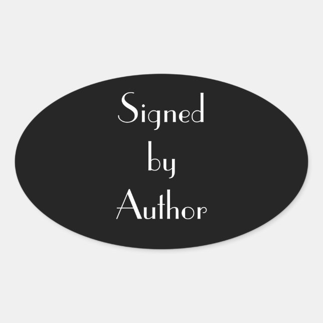 Adesivo Oval Assinado por Autocolantes (Frente)