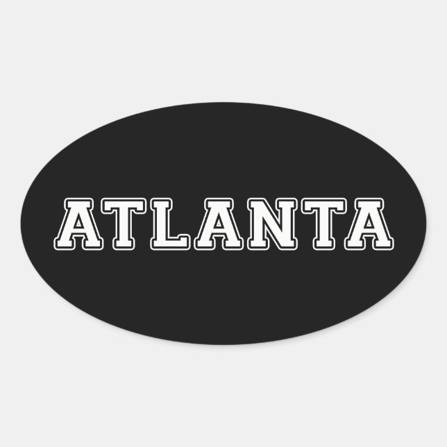 Adesivo Oval Atlanta Georgia (Frente)