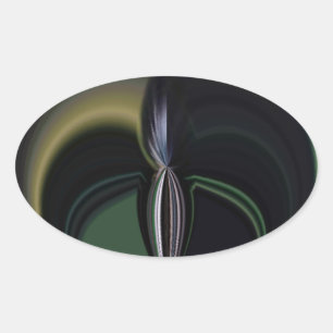 Adesivo Oval Aurora: Caleidoscópio Cósmico