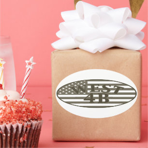 Adesivo Oval Autocolante 4B