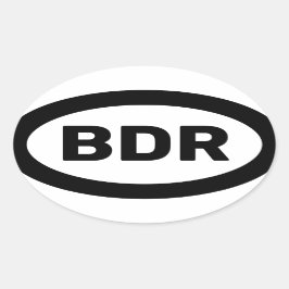 Adesivo Oval Autocolante BDR