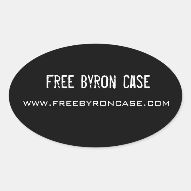 Adesivo Oval Autocolante Byron (Frente)