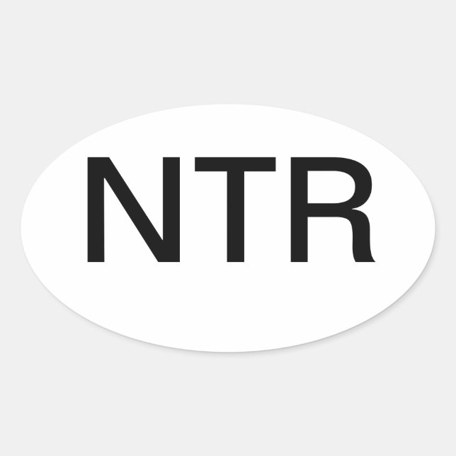 Adesivo Oval Autocolante — Nada para reportar (Frente)