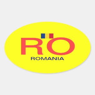Adesivo Oval Autocolante no vidro traseiro do Oval de Romania*
