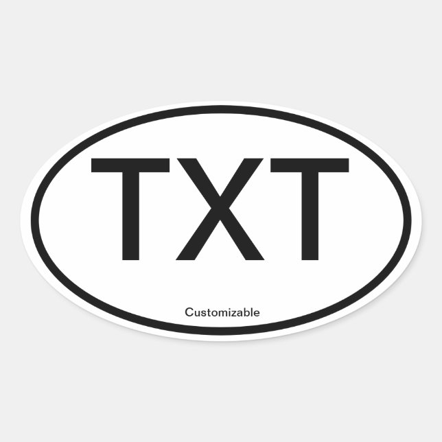 Adesivo Oval Autocolante personalizável [autocolante] (Frente)