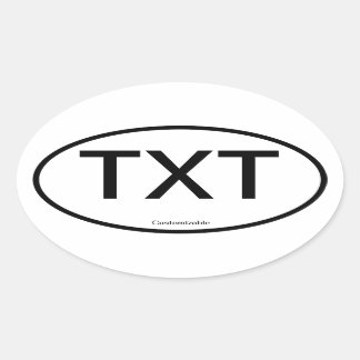 Adesivo Oval Autocolante personalizável [autocolante]