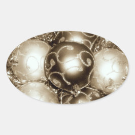 Adesivo Oval Autocolantes de bronze