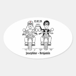 Adesivo Oval Autocolantes de motocicleta personalizados