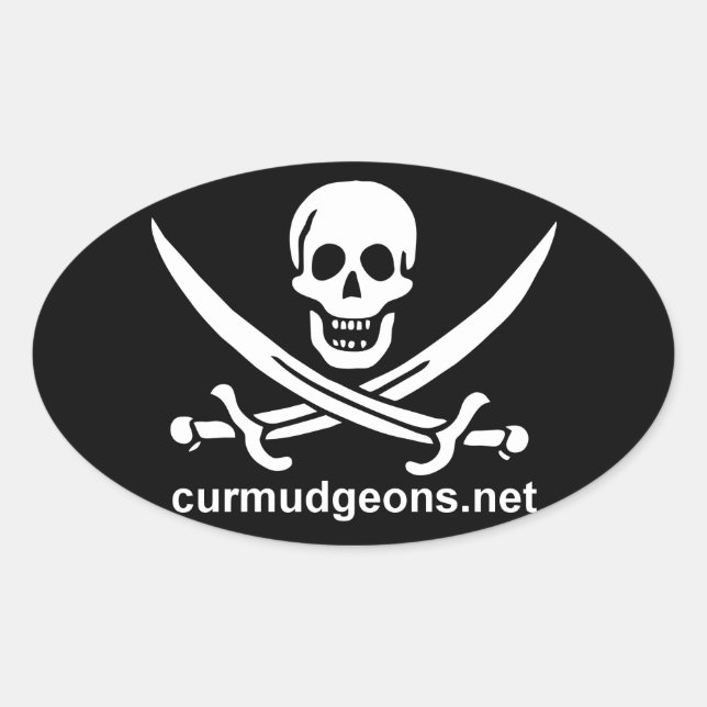 Adesivo Oval Autocolantes Oval Curmudgeons (Frente)