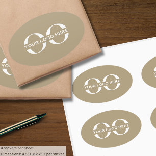 Adesivo Oval Autocolantes para logotipos personalizados