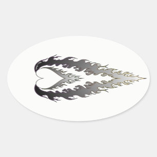 Adesivo Oval Autocolantes: Prata