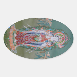 Adesivo Oval Avalokiteshvara Stickers