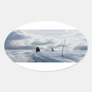 Adesivo Oval Avião
