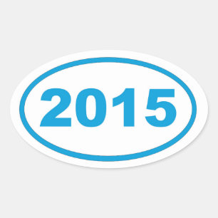 Adesivo Oval azul 2015 ciano