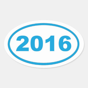 Adesivo Oval Azul ciano 2016