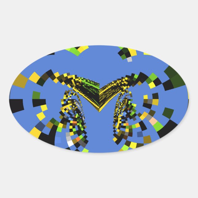 Adesivo Oval Azul M (Frente)