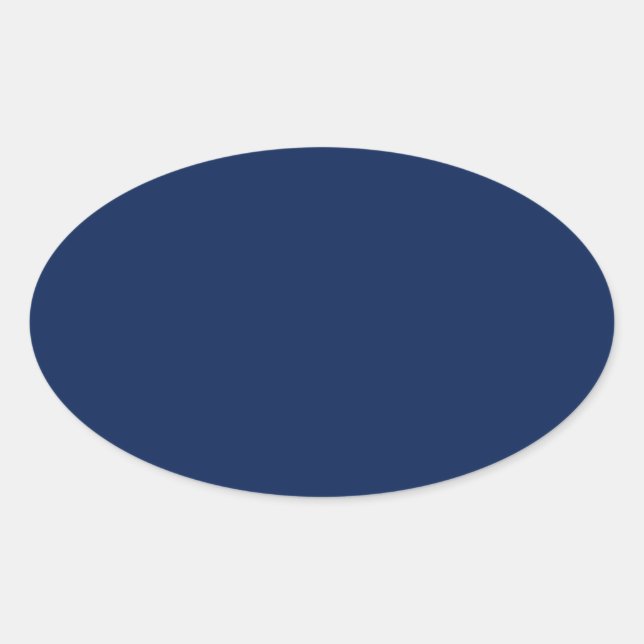 Adesivo Oval Azul Marinho Profundo (Frente)