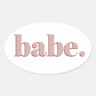 Adesivo Oval Babe Sticker
