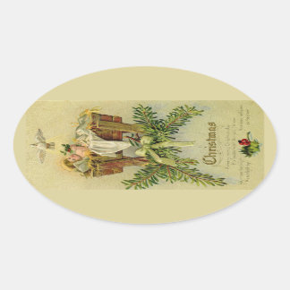 Adesivo Oval Baby Jesus