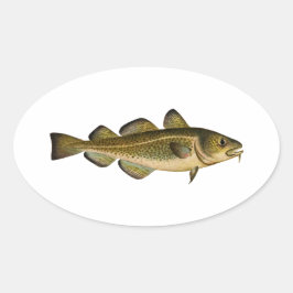 Adesivo Oval Bacalhau do Atlântico