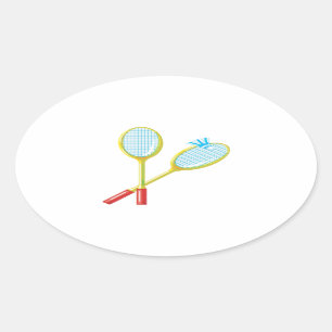 Adesivo Oval Badminton 3