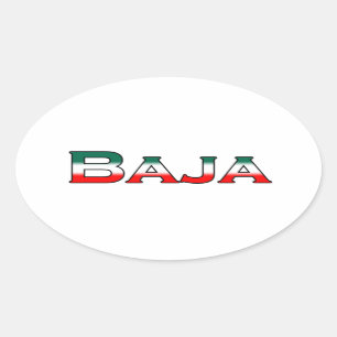 Adesivo Oval Baja México (logotipo do texto)
