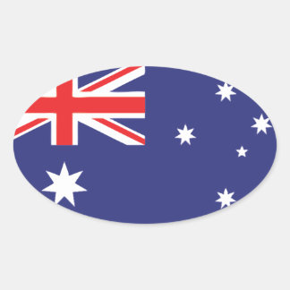 Adesivo Oval Bandeira australiana