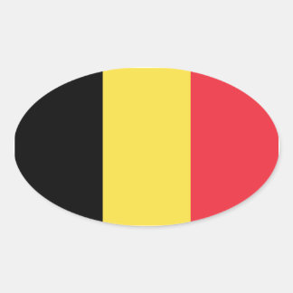 Adesivo Oval Bandeira Bélgica/Bélgica