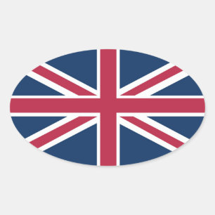 Adesivo Oval bandeira britânica