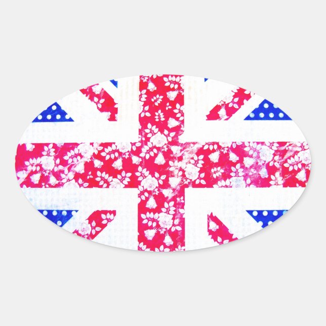 Adesivo Oval Bandeira Britânica Custa (Frente)