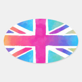 Adesivo Oval Bandeira Britânica Custa