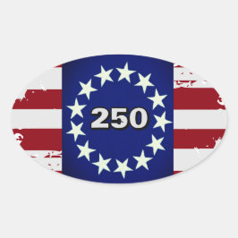 Adesivo Oval Bandeira Colonial 250
