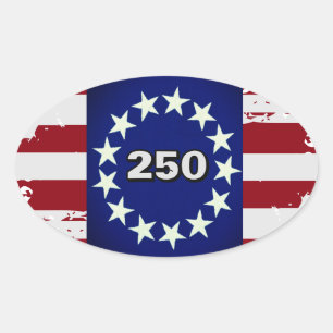 Adesivo Oval Bandeira Colonial 250