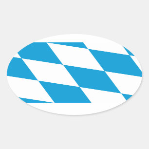 Adesivo Oval Bandeira da Baviera, ALEMANHA