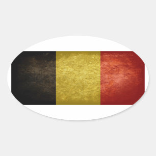 Adesivo Oval Bandeira da Bélgica