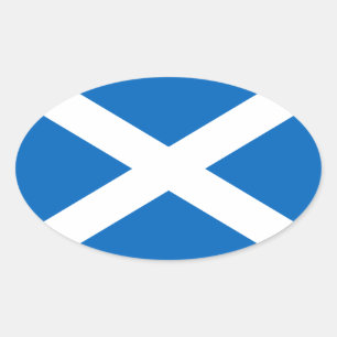 Adesivo Oval Bandeira da Escócia - Bratach na h-Alba
