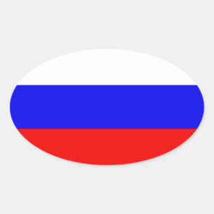 Adesivo Oval Bandeira da Federação Russa