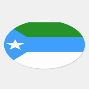 Adesivo Oval Bandeira da Jubalândia, Somália