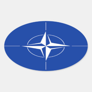 Adesivo Oval Bandeira da NATO
