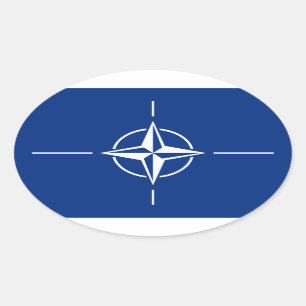 Adesivo Oval Bandeira da NATO