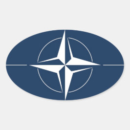 Adesivo Oval Bandeira da NATO