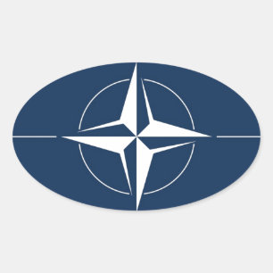 Adesivo Oval Bandeira da OTAN