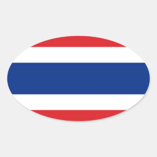 Adesivo Oval Bandeira da Tailândia