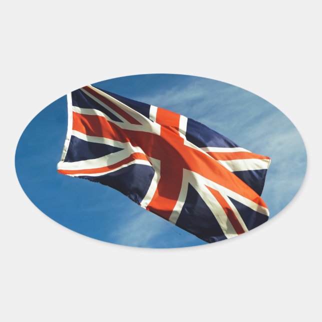 Adesivo Oval Bandeira da União (Frente)