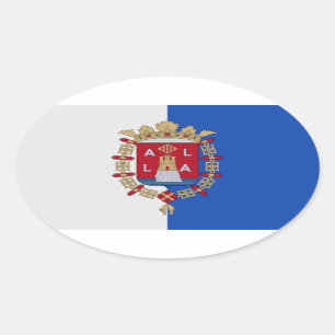 Adesivo Oval Bandeira de Alicante, Espanha