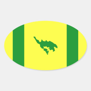 Adesivo Oval Bandeira de Culebra, Porto Rico
